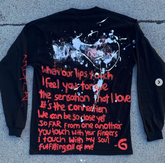 Lips with the Poem Long Sleeve Shirt One of a Kind