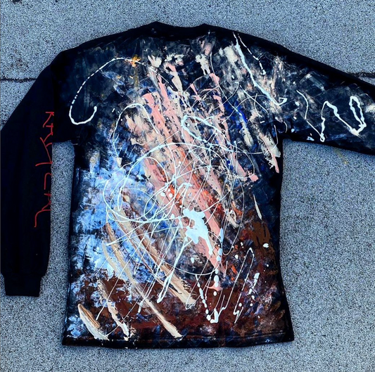 Lips Painting All Over Long Sleeve Shirt One of a Kind